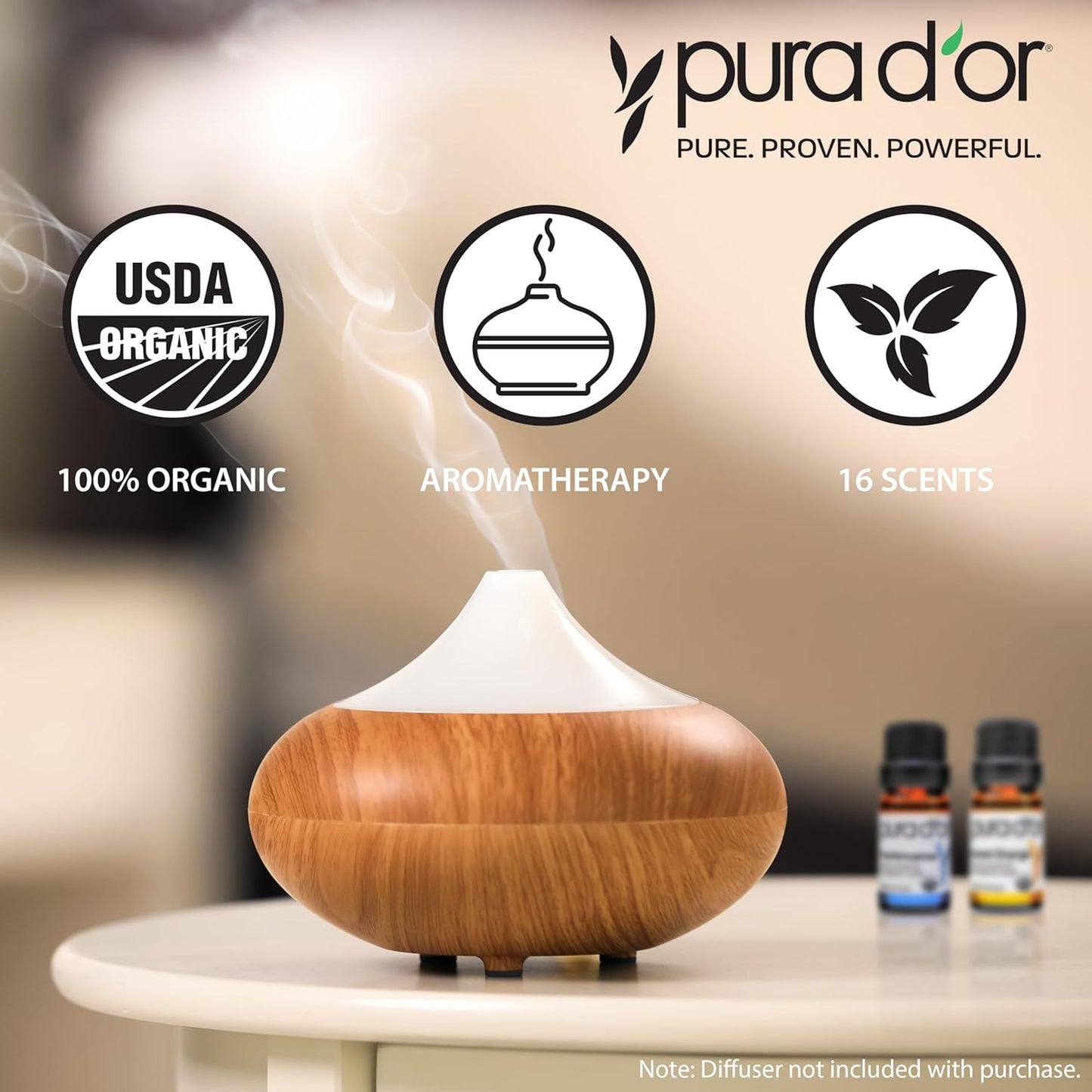 Organic Sweet16 Essential Oils Set - 16X 10Ml Wood Box Aromatherapy Gift Set - 100% Pure Therapeutic Grade for Relaxation and Wellness (Lavender, Rosemary, Turmeric, Ylang Ylang & More)