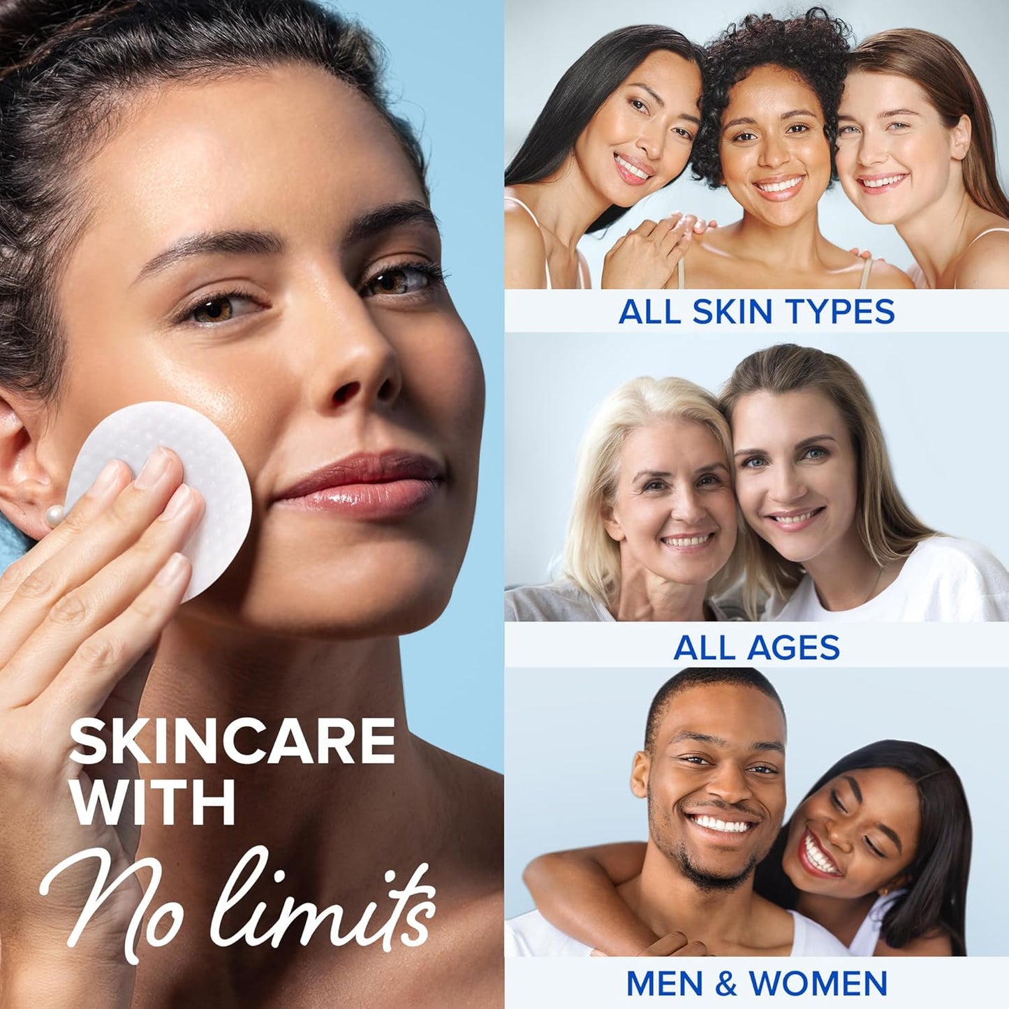 Glycolic Acid Polishes - Toner Pads for Face Cleansing - Tea Tree Oil, Salicylic Acid & Vitamins E, B3, B5 - Facial Peel & Radiance Deep Cleaning Effect - 50 Count