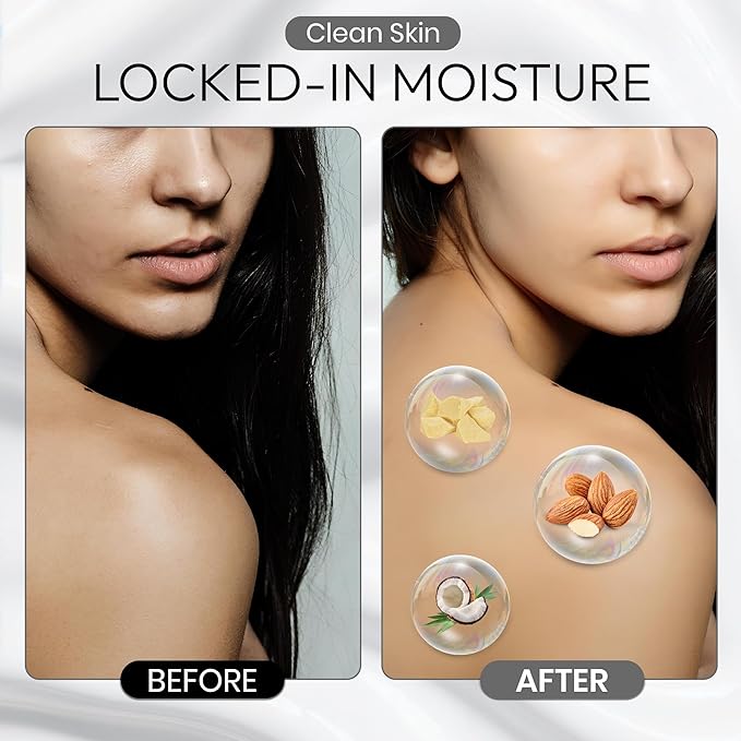 Natural Body Wash for Women, Mens Full Body Wash for Sensitive Skin by Squalane, Shea Butter& Aloe Vera, Sulfate Free Shower Gel & Bath Soap from Japan 16.5 Fl Oz 2EA Cassis & Leaf Green