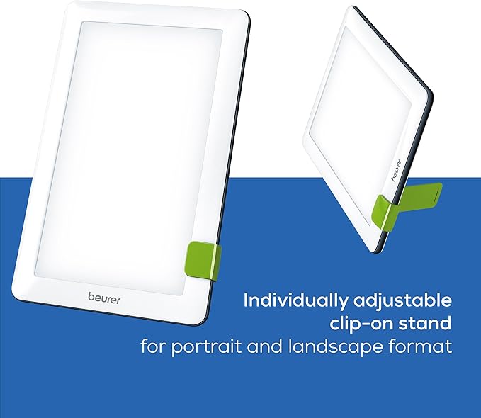 Beurer TL30 Portable Daylight Lamp- UV-Free 10,000 Lux LED Bright White Light Therapy for Home, Travel, & Office Lighting