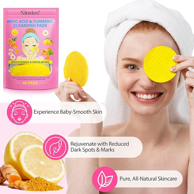 Turmeric kojic acid cleansing pads,