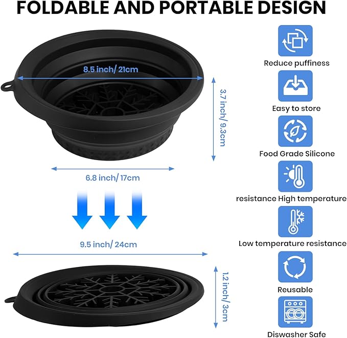 Face Bowl for Ice with Built-in Icetray, Foldable Silicone Facial Plunge Bowl for Skincare, Face Clean Washbasin Bowl, Skin Tightening & Acne Relief, Portable Spa Tool for Home Travel-Purple