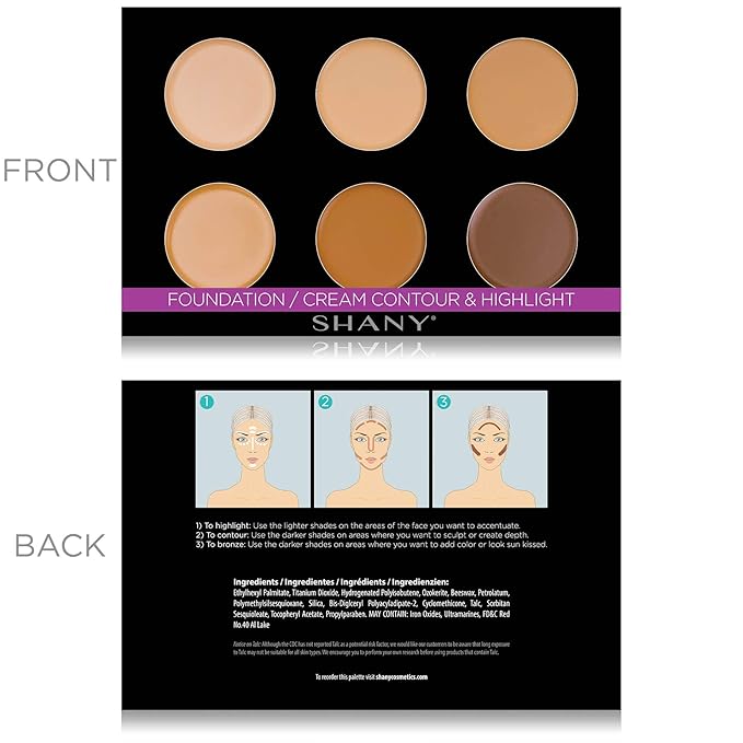 SHANY Foundation/Cream Contour & Highlighting Palette - Layer