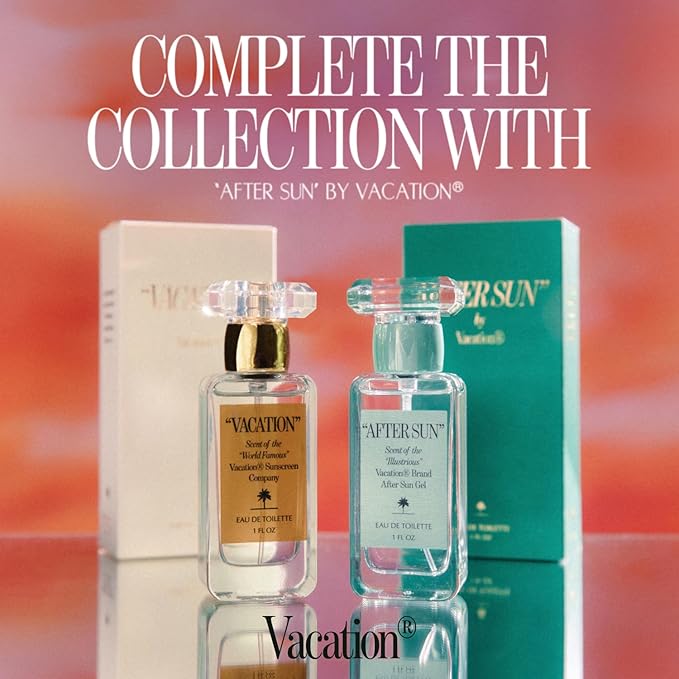 "VACATION" by Vacation Sunscreen Eau de Toilette, Beach Coconut Perfume for Women & Men, Scent of Sunscreen & Summer, Travel Size, 1 Fl. Oz.