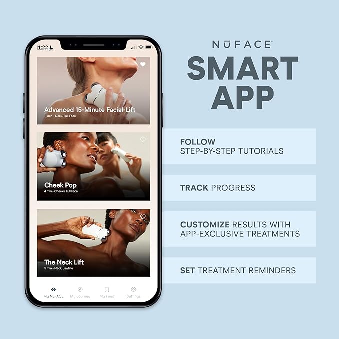 NuFACE TRINITY+ Microcurrent Facial Device, Wrinkle Reducer + Effective Lip & Eye Attachment - FDA Cleared Face Toning Device for Targeted Treatment + Microcurrent Gel Activator & Silk Creme