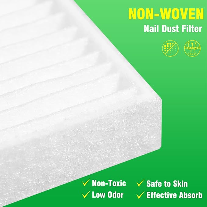 Makartt Nail Dust Collector Filter - for SYMPHONEE Nail Dust Vacuum Machine - Single Replacement Filter for Nail Art Salon Dust Extractor Accessories