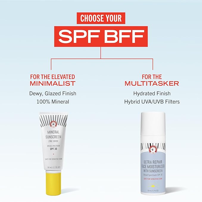 First Aid Beauty Ultra Repair Face Moisturizer with Sunscreen, SPF 30 – 2-in-1 Sun Protection + Daily Hydration – 1.7 oz
