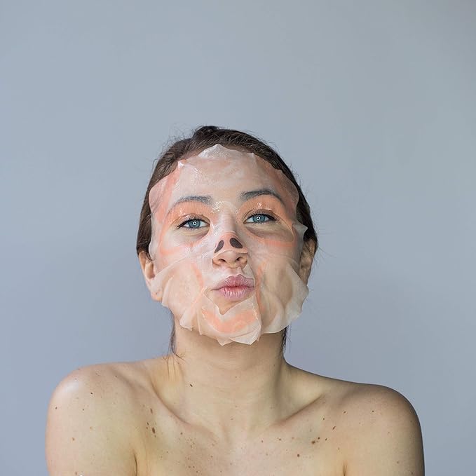 masque BAR Pretty Animalz Animal Character Sheet Mask, Korean Skin Care, Korean Spa Masks for All Skin Types, Spa Gifts, Birthday Party Gifts, Girls' Night, Skincare Party, Pig single mask