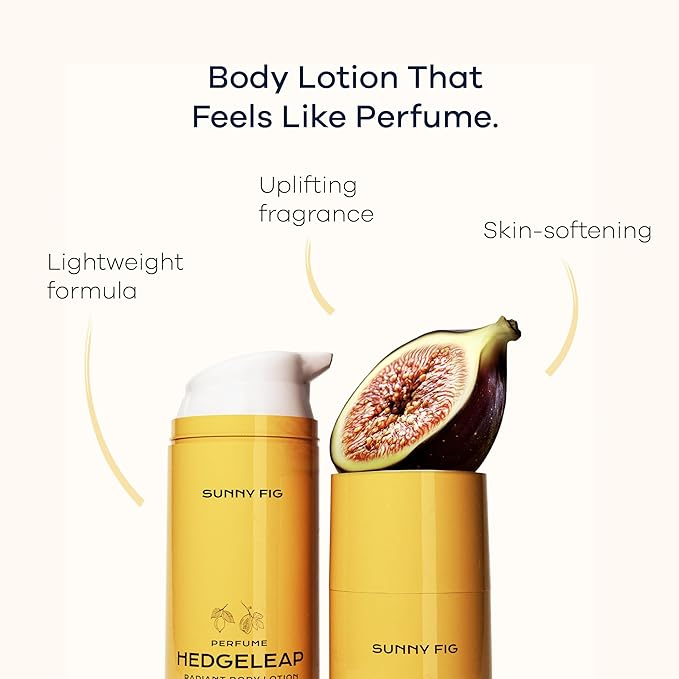 Luxe Perfume Body Lotion - Golden Citrus Fig with Amber & Elegant Floral | Long-Lasting Hydration | Lightweight with Niacinamide & Hyaluronic Acid | Clean Beauty Eco Lotion (5.07 Fl Oz)