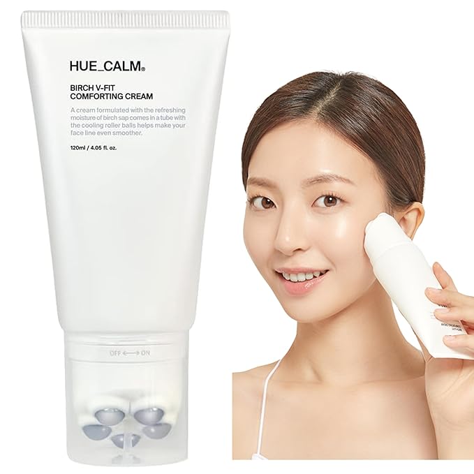 Birch V-Shape Face Cream, Anti-Aging Moisturizer for Firming & Lifting - Korean Skincare Gua Sha Cream- Eye & Neck Tightening for Wrinkles, Puffiness & Dark Circles-Vegan K-Beauty (4.05 Fl Oz)