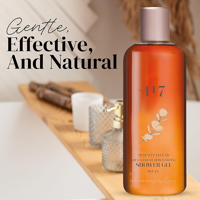 '-417 Dead Sea Cosmetics Fresh Moisturizing Shower Gel - Anti-Aging and Nourishing Delicate Daily Body Shower Gel for Instantly Soft Skin - with Aloe Vera - All Natural 11.8 oz