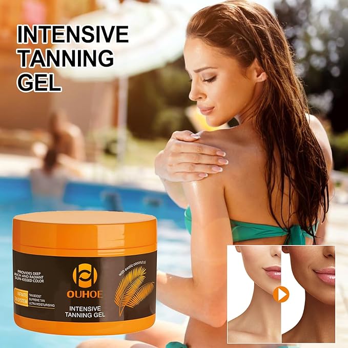 Luxury Intensive Tanning Gel Intensive Tanning Luxe Gel 5oz 1PCS Natural Tanning Accelerator Cream Gel for Natural Tan Skin, Tanning Cream for Sunbeds & Outdoor Sun