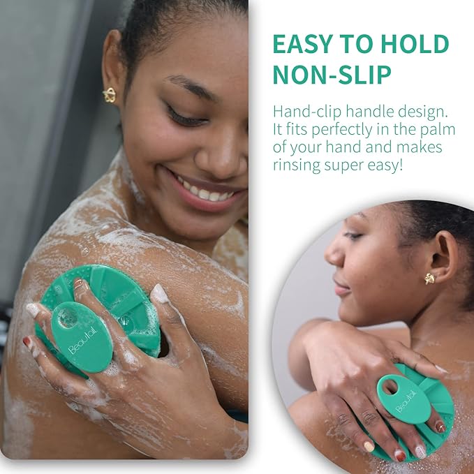 Silicone body scrubber shower bath