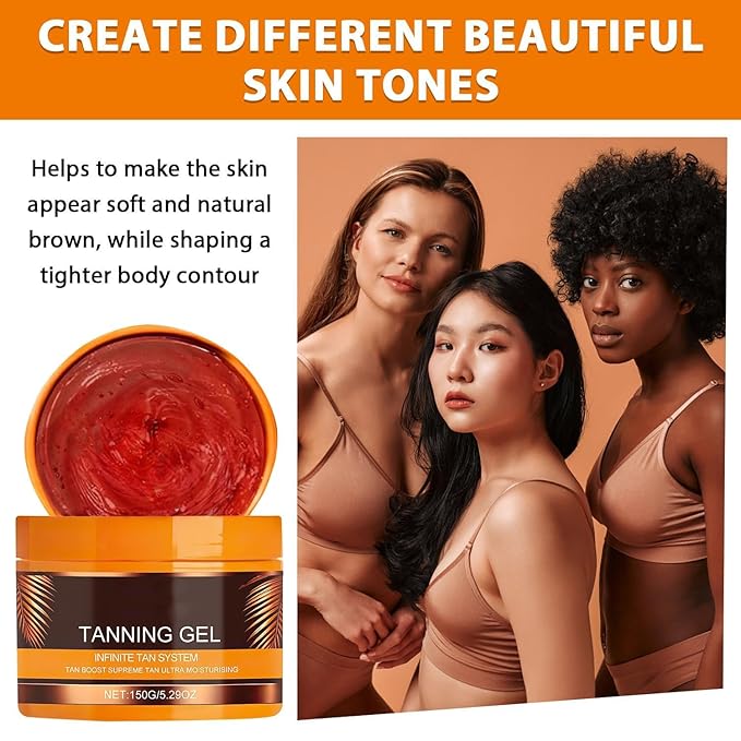 Luxury Intensive Tanning Gel,Brown Intensive Tanning Luxe Gel,Natural Tanning Accelerator Cream, Beauty Brown Tanning Gel for Natural Tan Skin,Tanning Cream for Sunbeds & Outdoor Sun(2pcs)