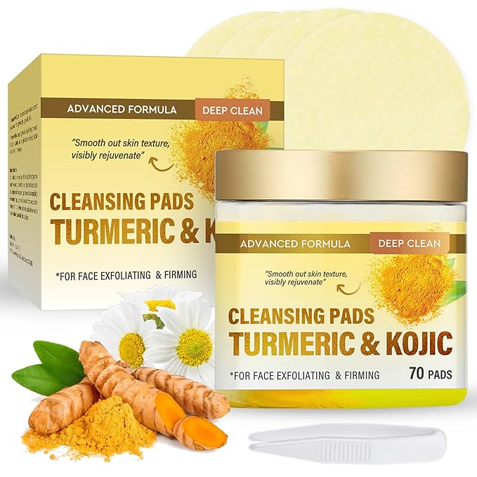 Turmeric kojic acid cleansing pads,