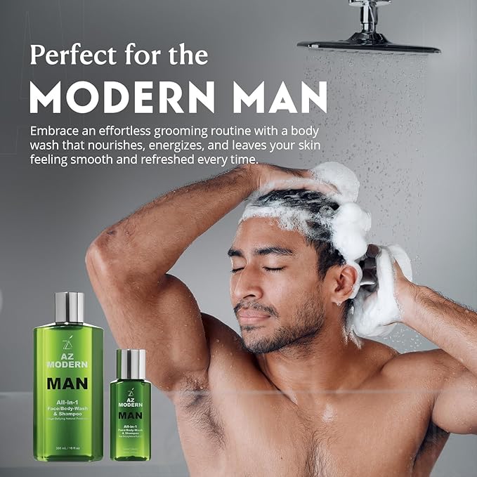 3-in-1 Face Wash, Body Wash & Shampoo 10.14 + 2 FL OZ - To Wash Away Sweat, Dirt & Excess Skin Oils - Odor Cleansing Aloe Vera & Jojoba Oil Formula - For All Skin Types