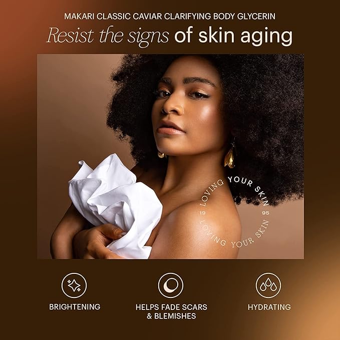 MAKARI Classic Caviar Skin Brightening Body Glycerin (5.1 fl.oz) | Anti-Aging and Hydrating Gel-Cream for Body | Moisturizing and Brightening Cream for Dark Marks, Scars, Wrinkles, and Dry Patches