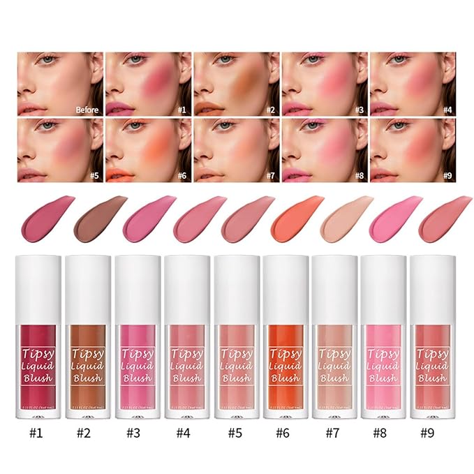 MAEPEOR Matte Liquid Blush 9 Colors Soft Cream (Color 06)