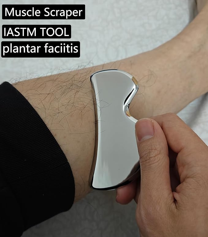 Muscle Scraper IASTM Tool Set (4-Piece) gua sha Stainless Steel fascial Release Tool deep Soft Tissue Massage Tool Set