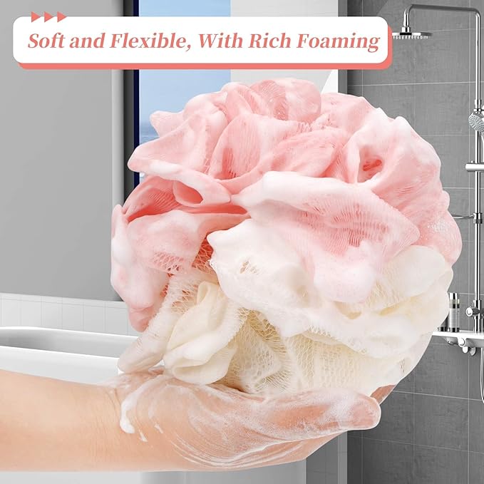 Bath loofah sponge back scrubber