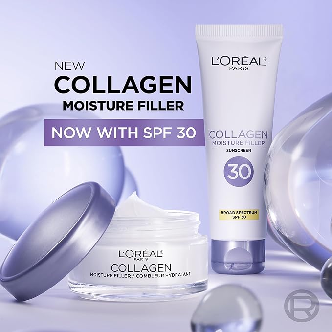 L’Oreal Paris Collagen Daily Face Moisturizer, Reduce Wrinkles, Face Cream 1.7 oz