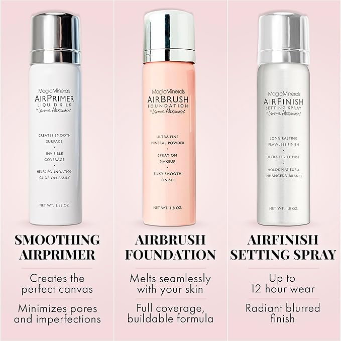 MagicMinerals AirBrush Foundation Set by Jerome Alexander - (Dark Espresso)