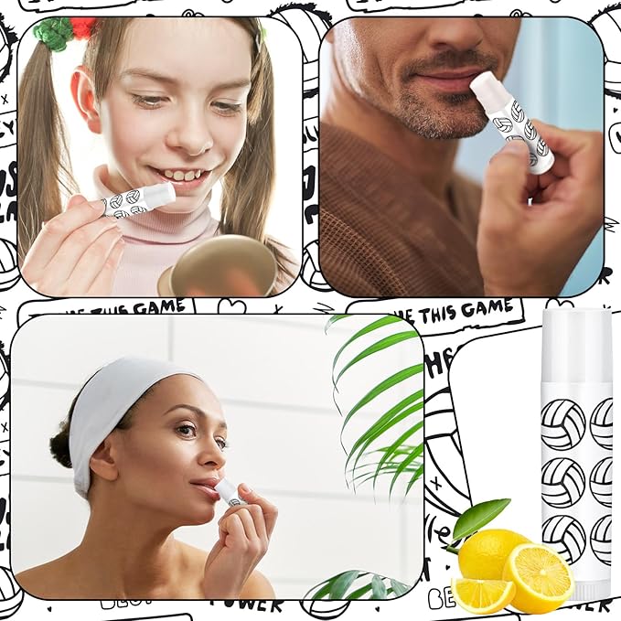 24 Pcs Volleyball Lip Balm Volleyball Supplies