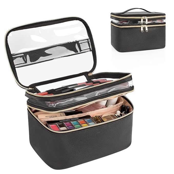 Makeup bag, double layer cosmetic