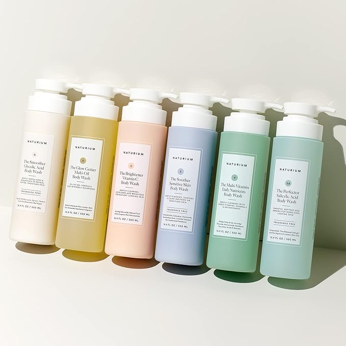Naturium The Multi-Vitamin Daily Nutrients Body Wash, Hydrating Cleanser, 16.9 oz