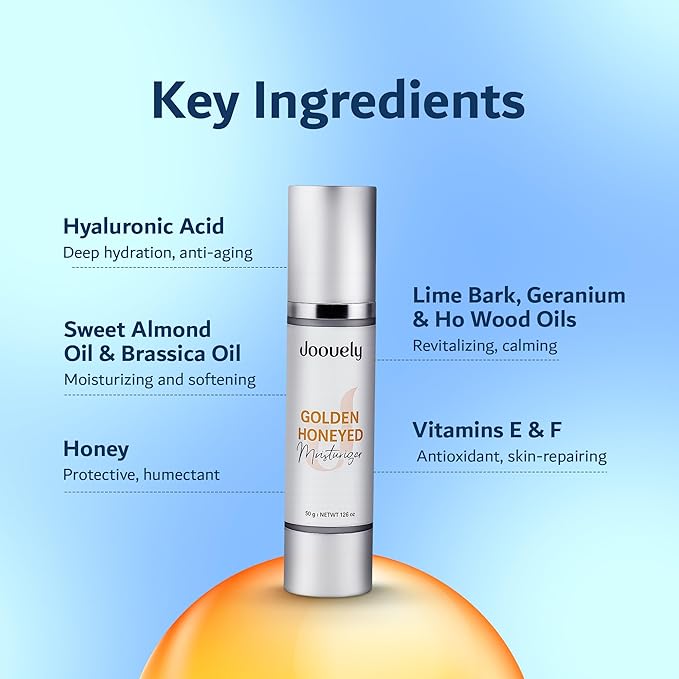 Golden Honeyed Moisturizing Cream | Hydrating Face Cream with Hyaluronic Acid, Sweet Almond Oil & Natural Extracts – Lightweight, Non-Greasy & Scented Moisturizing Body Oil – 50g(1.75 Fl.oz)