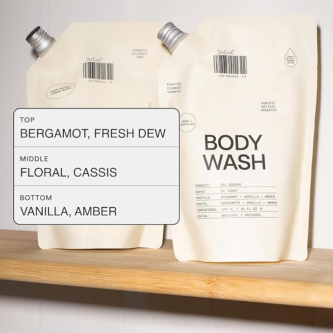DedCool Taunt Body Wash Refill – Hydrating & Skin-Boosting Formula with Snow Mushroom, Shea Butter, and Aloe | Non-Toxic, Vegan, Carbon-Neutral