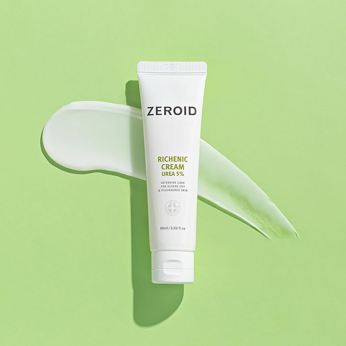 ZEROID | Richenic Cream with Urea 5% | Intensive Skin Care for Dry & Disordered Skin | Korean Face Moisturizer | Skin Lotion for Barrier Repair | Korean Dermocosmetic Skincare | 2 fl oz (60ml)