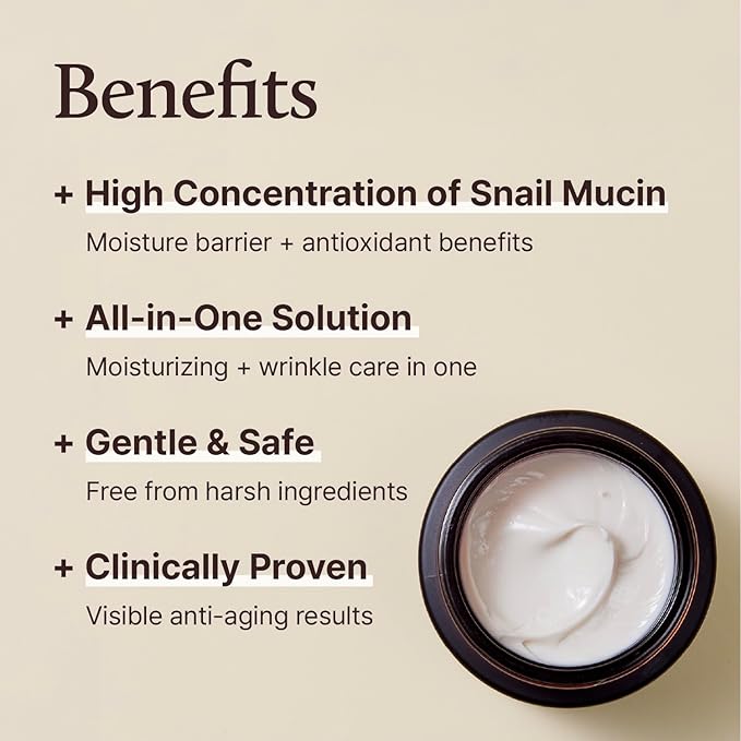YADAH Revitalizing Super Snail Cream 2.7fl oz – Lightweight Moisturizer with Snail Mucin, Adenosine & Shea Butter for Hydration, Skin Texture & Nourished Look