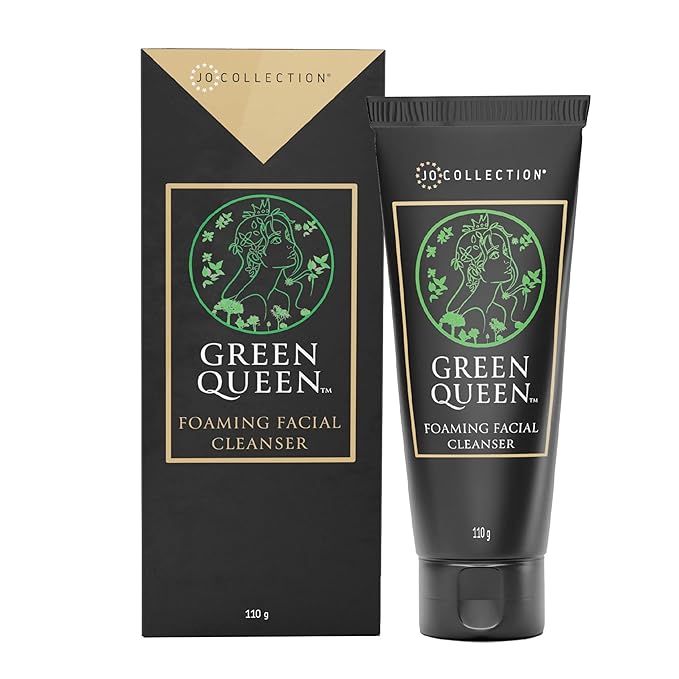 Facial Wash Foaming Cleanser by Green Queen helps removes excess oil, dirt, and makeup | Foaming action | refreshes & cleanses face |help calm skin | Fragrance Free| 110 g