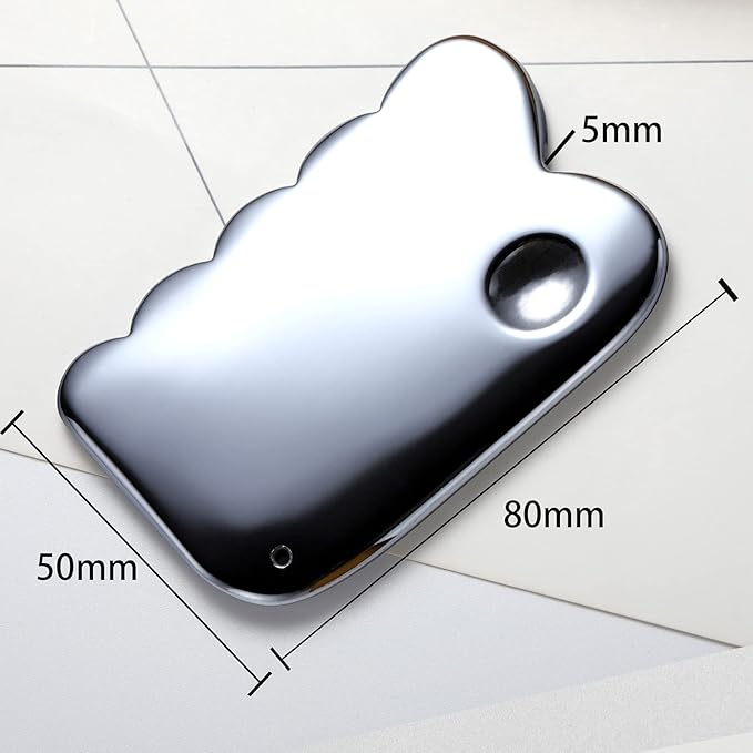 HOTACE Terahertz Energy Stone Gua Sha Scraper Tools Lymphatic Drainage Massager Facial Beauty Tools-Wave Shape