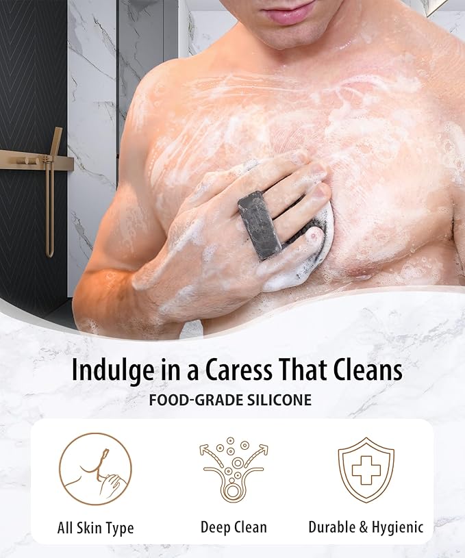 Silicone body scrubber - loop