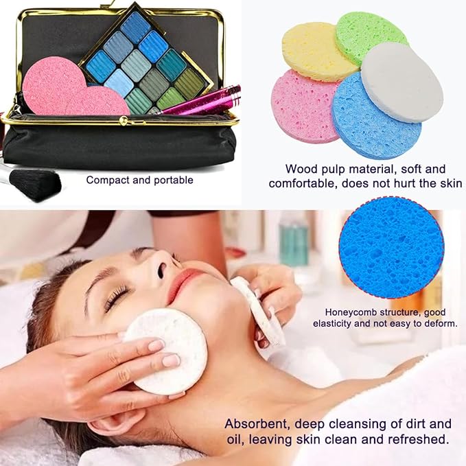 37 Pcs Face Mask Mixing Bowl Set, 5 Plastic Mask Bowl 5 Facial Headbands, 10 compressed facial sponges 5 Facial Mask Fan Brushes10 facial spatula and 2 Measuring Cups, Esthetician Supplies Tool Kit