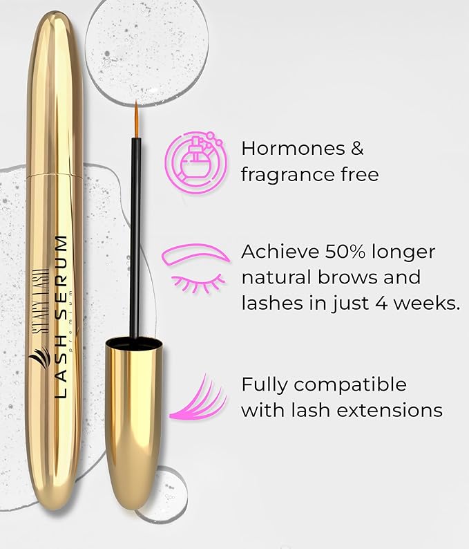 STACY LASH Lash Shampoo 100ml+ Eyelash Growth Serum Cleaning Kit of Eye Makeup Remover (Cleanser) + Brush & Eyelash Serum for Eyelash Growth and Thickness