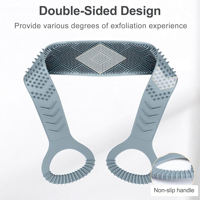 Silicone back scrubber for shower