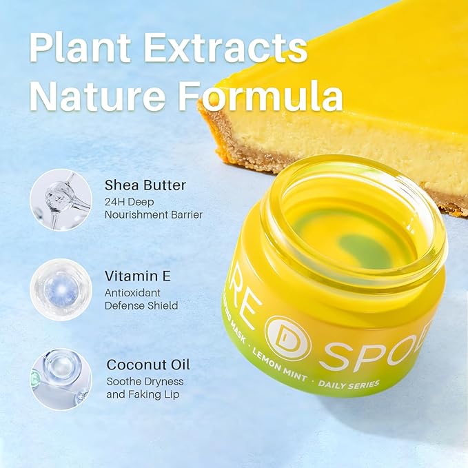 3-in-1 Dual-Color Sleeping Lip Mask Set – Blueberry, Grape & Lemon | Hydration & Repair for Dry Cracked Lips, Infused with Grape Seed Oil and Citrus Extracts for Rejuvenates Lips, 1.26 Fl Oz