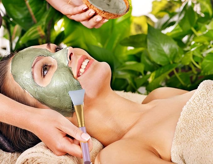 1 Silicone Face Cleanser Plus 5 PCS Silicone Face Mask Brush, Mask Beauty Tool Soft Silicone Facial Mud Mask Applicator Brush tool, Applicator for Mud