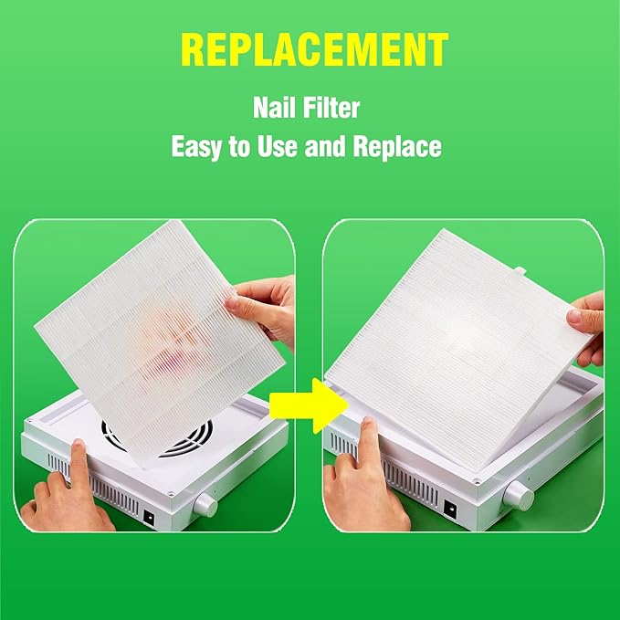 Makartt Nail Dust Collector Filter - for SYMPHONEE Nail Dust Vacuum Machine - Single Replacement Filter for Nail Art Salon Dust Extractor Accessories