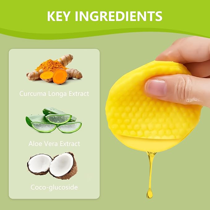 25pads turmeric cleansing pads, travel-friendly