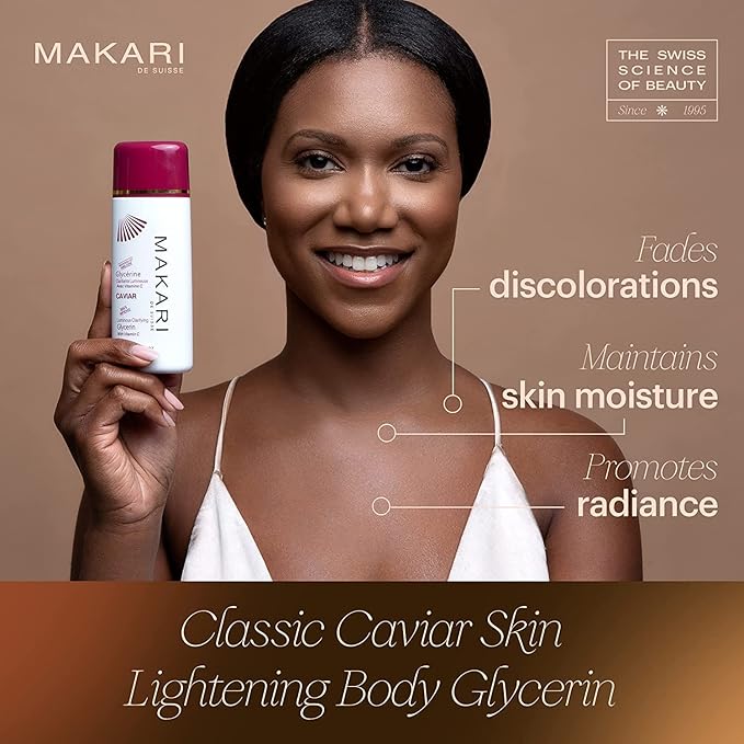 MAKARI Classic Caviar Skin Brightening Body Glycerin (5.1 fl.oz) | Anti-Aging and Hydrating Gel-Cream for Body | Moisturizing and Brightening Cream for Dark Marks, Scars, Wrinkles, and Dry Patches