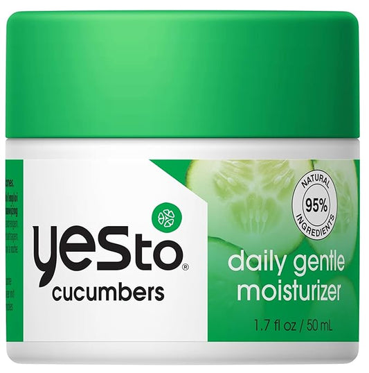 Yes To Cucumbers Sooth And Calming Daily Gentle Moisturizer For Sensitive Skin With Aloe And Sweet Almond Oil, 1.7 Fl Oz