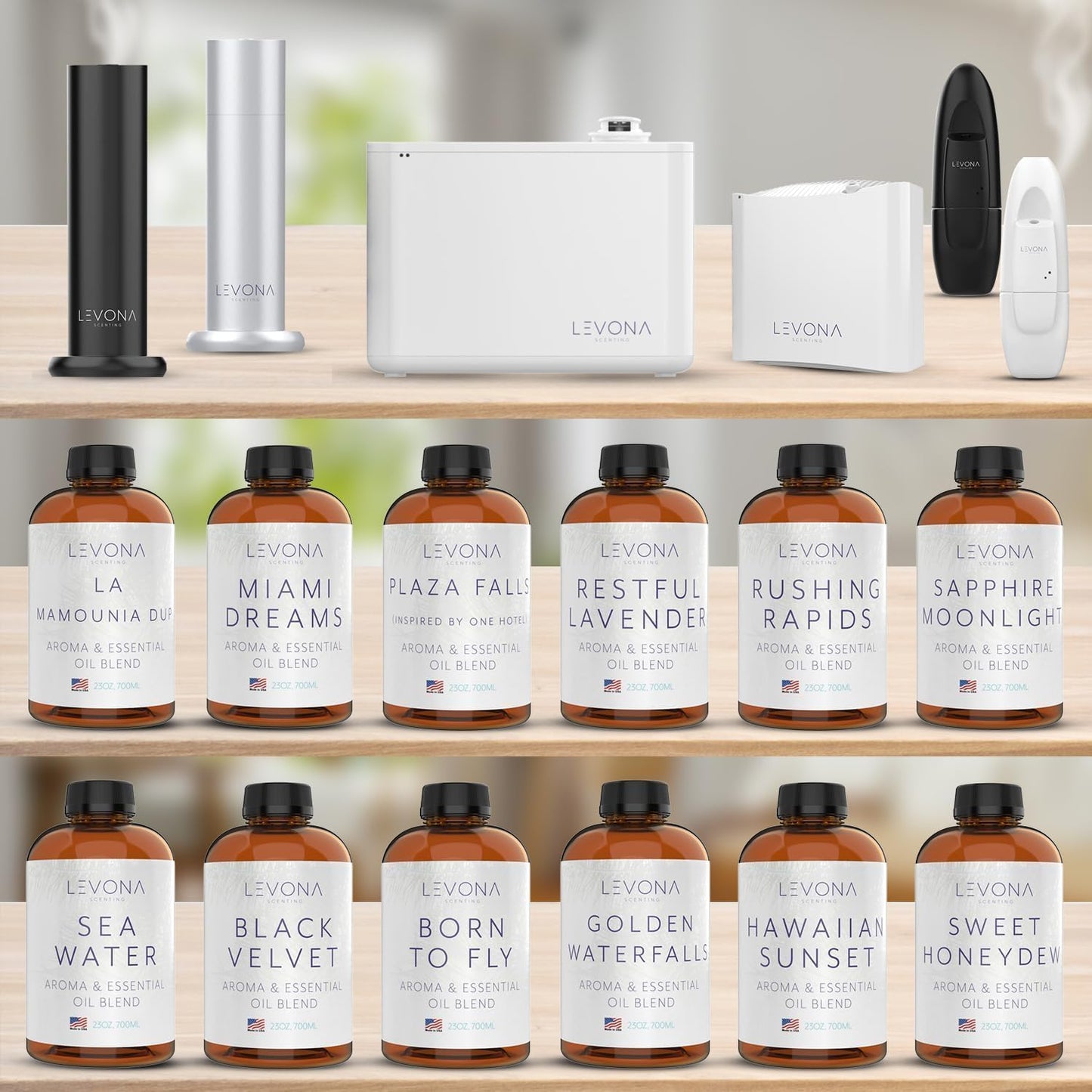 Levona Scents Oil Diffuser Essential Oils: Fragrance Oil for Diffuser - Black Velvette Diffuser Oils Scents - Woody Citrus with Herbal Floral Essential Oil Blends, Oakmoss, White Musk & Sandalwood