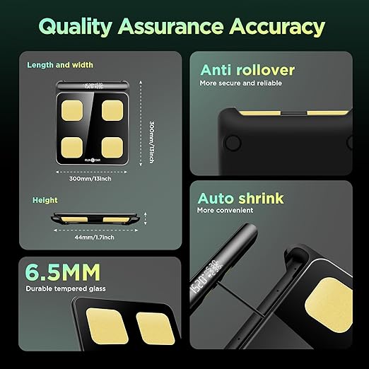 RunStar Smart Scale for Body Weight FSA&HSA Eligible, 8-Electrode Digital Bathroom Scale with BMI, Body Fat Percentage & Muscle Mass to 28 Body Composition and Printable Body Analysis Report