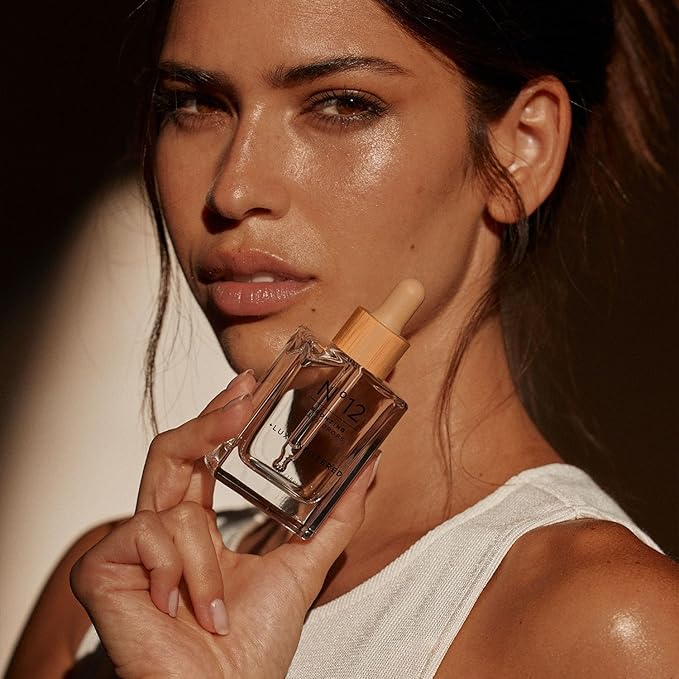 '+ Lux Unfiltered N°12 Bronzing Face Drops in Fragrance Free, Self Tanning Face Drops, Hyaluronic Acid, Vitamin E, Passionfruit Oil, Gluten Free, Cruelty Free + Vegan Free Self Tanner