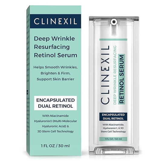Anti-Aging Retinol Serum for Face- 1% Encapsulated Retinol, Niacinamide & Hyaluronic Acid Improves Wrinkles, Hydration, Skin Texture & Tone. Gentle for Sensitive Skin-Fragrance Free-1 FL OZ