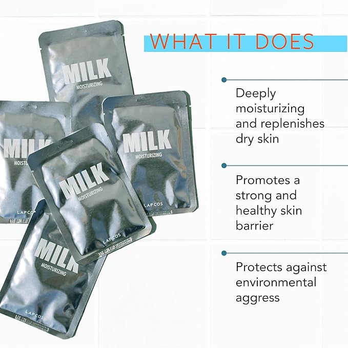 Lapcos milk sheet mask, moisturizing